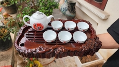 bộ ấm chén bát tràng + khay