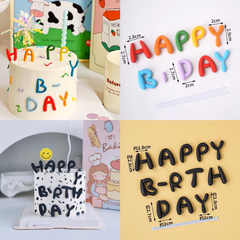 Silicon Happy Birthday Trang Trí Bánh Kem