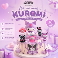 Bộ Mô Hình Kuromi Trang Trí Bánh Kem