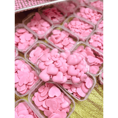 kẹo gum tim đường màu HỒNG - ĐỎ Hộp 100gam (mix 4 size)