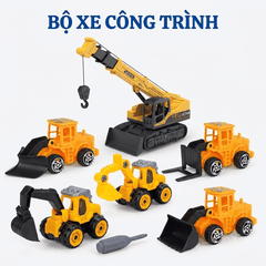 Xe Công Trình Mô Hình Trang Trí Bánh Kem