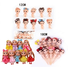 Mô Hình Mini Búp Bê Chibi Trang Trí Bánh Kem