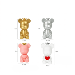 Gấu KAWS Trang Trí Bánh Kem Nhiều Màu