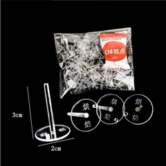 Chân Gắn Phụ Kiện Trang Trí Bánh Kem Trong Suốt | Bịch 100 Cái