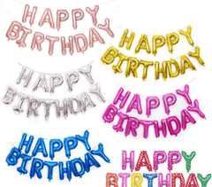 Bong bóng nhôm (bạc) bộ chữ happy birthday dùng trong sinh nhật