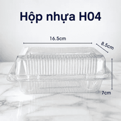 Hộp Nhựa Chữ Nhật Trong Suốt (100 Chiếc)
