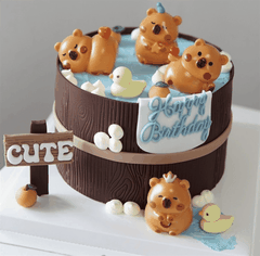 Mô Hình Capybara Trang Trí Bánh Kem