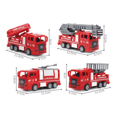 Bộ Xe Cứu Hộ Cứu Hỏa Mô Hình Trang Trí Bánh Kem