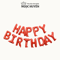 Bong bóng nhôm (bạc) bộ chữ happy birthday dùng trong sinh nhật