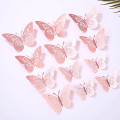 Bướm Meka 3D Trang Trí Bánh Kem | Vỉ 12c