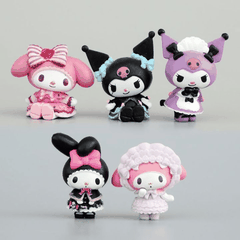 Bộ Mô Hình Kuromi Trang Trí Bánh Kem