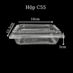 Hộp Nhựa Chữ Nhật Trong Suốt (100 Chiếc)