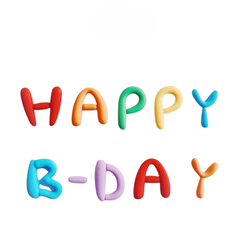Chữ HPBD Silicone Nhiều Màu