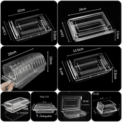 Hộp Nhựa Chữ Nhật Trong Suốt (100 Chiếc)