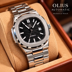 Đồng Hồ Nam Cao Cấp Olius - Đồng Hồ Cơ kính Sapphire 40mm, Máy Nhật MIYOTA, Thép không gỉ 316L đúc đặc, Chống nước 10atm