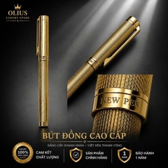 Bút Đồng, Bút Thép OLIUS Cao Cấp từ Đồng Brass Nguyên Khối  - Bút Ký cho Doanh Nhân, thiết kể Sang trọng