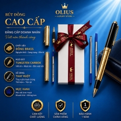 Bút Đồng, Bút Thép OLIUS Cao Cấp từ Đồng Brass Nguyên Khối  - Bút Ký cho Doanh Nhân, thiết kể Sang trọng