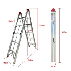 Thang nhôm gấp gọn chữ A 5 bậc Nikita GZT605