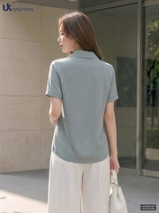 Sơ mi cổ ve kiểu dáng mới lạ, mềm mịn, thoáng mát UKSM2601007