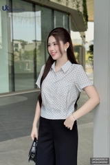 Sơ mi hoạ tiết ô kiểu dáng mới lạ, mềm mát UKSM2505019
