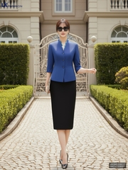Kí giả cổ neo peplum sang chảnh UKSM2508017