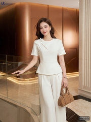 Sơ mi peplum vai xếp UKSM2607019 ( Áo rời không kèm các SP ghép set và PK khác )