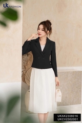 Áo Vest 1 Lớp 2 Cúc Bọc Viền UK Fashion Chuẩn Style Hàn UKAK2308016