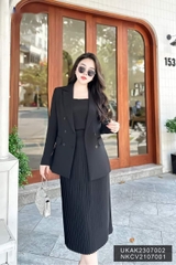 Áo Vest 1 Lớp Giao Cúc Cổ Ve Hech UK Fashion Thanh Lịch, Sang Trọng UKAK2307002