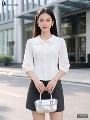 Sơ mi cổ sen kép ly súp UKSM2609003 ( Áo rời không kèm CV/QU/PK )