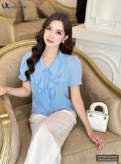 Áo Sơ Mi Cổ Sen Nhọn Bèo Cổ UK Fashion Công Sở Nữ Thanh Lịch Nữ Tính Vải Mềm Mịn UKSM2405004