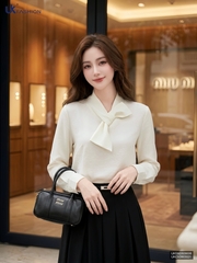 Sơ mi vạt cổ Retro UKSM2609006 ( Áo rời không kèm CV/QU/PK )