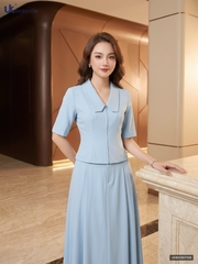 Set áo khóa trước + chân váy xếp giả moi NKBD2607009 ( Bao gồm cả áo + chân váy, không kèm các PK khác )