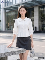 Sơ mi cổ sen kép ly súp UKSM2609003 ( Áo rời không kèm CV/QU/PK )
