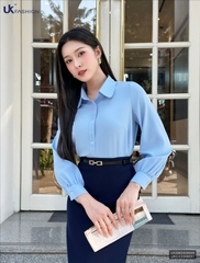 Sơ mi mí nẹp dài tay lịch sự, duyên dáng UKSM2409006
