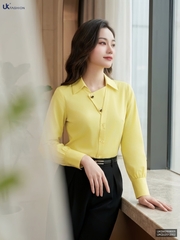 Sơ mi dài tay vạt lá chéo UKSM2608005 ( Áo rời không kèm các SP ghép set khác và các PK khác )