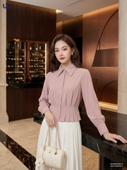 Sơ mi cổ đức 3 ly dài tay UKSM2608010 ( Áo rời không kèm các SP ghép set và PK khác )