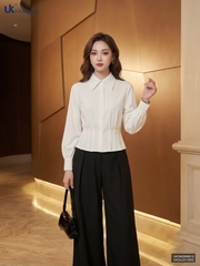Sơ mi cổ đức 3 ly dài tay UKSM2608010 ( Áo rời không kèm các SP ghép set và PK khác )