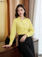 Sơ mi dài tay vạt lá chéo UKSM2608005 ( Áo rời không kèm các SP ghép set khác và các PK khác )