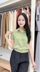 Sơ mi chấm bi tuyết lạnh súp eo mềm mát, dễ chịu UKSM2505017