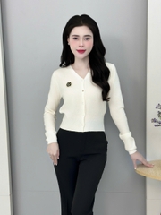 Áo Len Cúc Nẹp UK Fashion Công Sở Nữ Thanh Lịch, Nữ Tính Vải Mềm Mịn UKFAL2410010