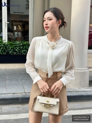 Sơ mi tơ cổ vạt hoa cực xinh xắn UKFSM2409014