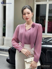 Sơ mi tơ cổ vạt hoa cực xinh xắn UKFSM2409014