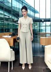 Quần ống rộng cạp súp 4 cúc UK Fashion Thời Trang Công Sở Trẻ Trung, Nữ Tính, Vải Mềm UKQU2501002