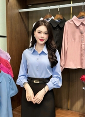Sơ mi mí nẹp dài tay lịch sự, duyên dáng UKSM2409006
