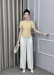 Sơ mi kẻ ôm vừa 2 nắp túi kẻ ô nhỏ, kiểu dáng dễ mặc, tôn dáng UKSM2501015