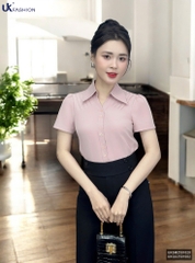 Áo Sơ Mi Cổ Đức V Bấu Dọc Vai UK Fashion Thanh Lịch, Nữ Tính Vải Mềm Mịn UKSM2501020