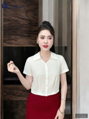 Áo Sơ Mi Súp Eo Lá Cổ Basic, Trẻ Trung Vải Mềm Mát UKSM2502007