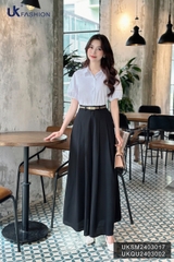 UK Fashion Áo Sơ Mi Raglan Cổ Đức Phối Ren Trẻ Trung, Nữ Tính UKSM2403017
