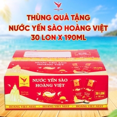 THÙNG QUÀ TẶNG 30 LON NƯỚC YẾN SÀO HOÀNG VIỆT 190ML