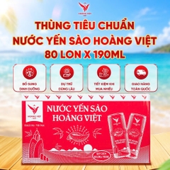 THÙNG TIÊU CHUẨN 80 LON NƯỚC YẾN SÀO HOÀNG VIỆT 190ML